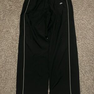 Nike Black Track Pants with White Stripe